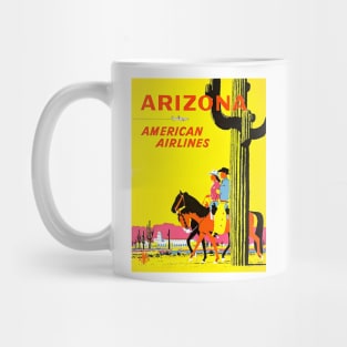 Vintage Arizona American Airlines Travel Art Mug